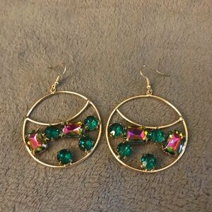 Oil Spill Goldtone Earrings